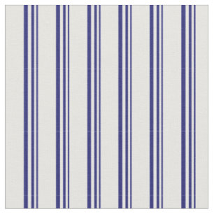 Tissu Motif de lignes/rayures bleues et blanches de minu
