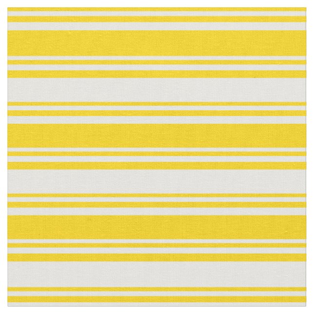 Tissu Motif de lignes/rayures jaunes et blanches (Fermer)