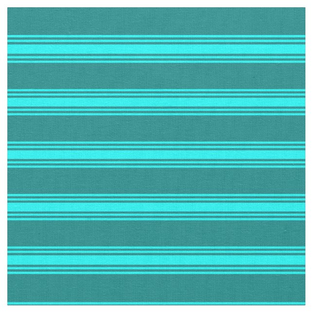 Tissu Motif de lignes turquoise et cyan (Fermer)