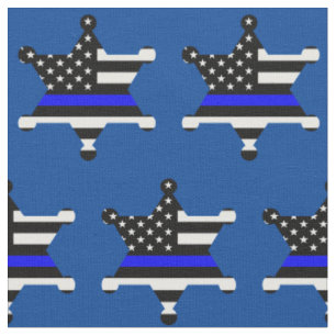 Tissu Motif de l'insigne du shérif de la police de la li