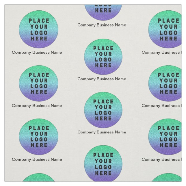 Tissu Motif de logo d'entreprise moderne personnalisé (Échantillon)