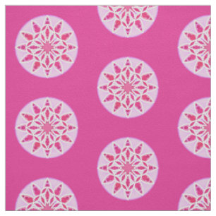 Tissu Motif de mandala dans rose, le fuchsia et le blanc