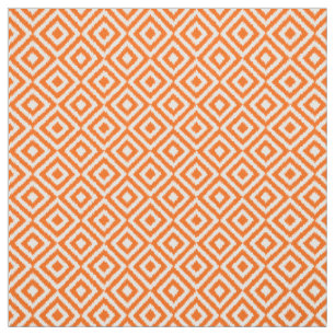 Tissu Motif de mosaïque Carré Hip Orange Ikat Diamond