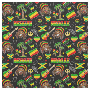 Tissu Motif de musique reggae
