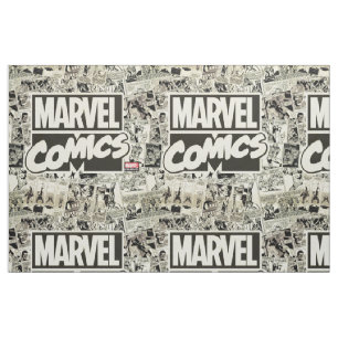 Tissu Motif de pages de bandes dessinées Marvel
