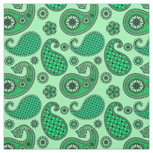 Tissu Motif de Paisley, jade et vert en bon état