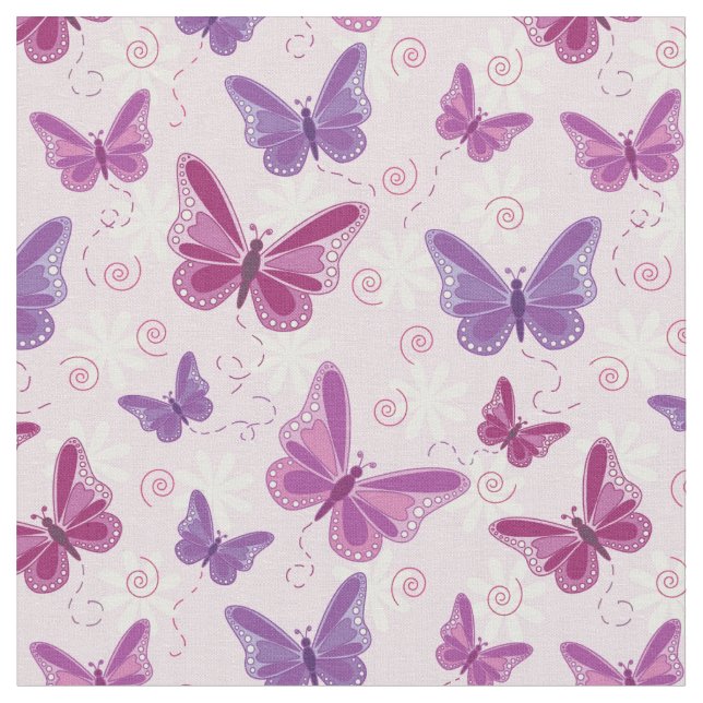 Tissu motif de papillon (Fermer)