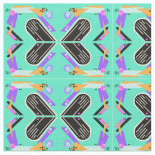 Tissu Motif de papillon au néon d'années 90
