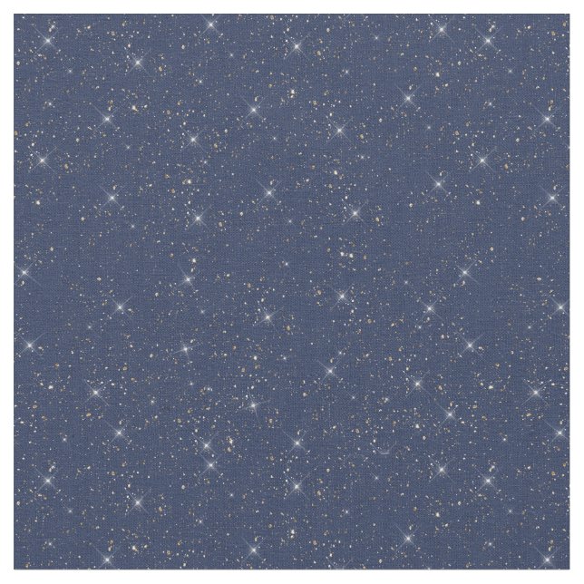 Tissu Motif de parties scintillant en or brillant bleu m (Fermer)