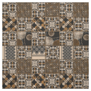 Tissu Motif de patchwork rustique