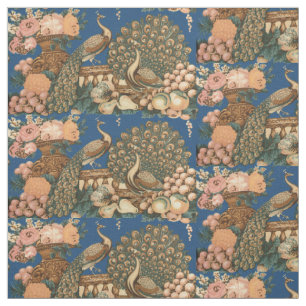 Tissu Motif de Peacocks, Fruits et Fleurs de l'époque vi
