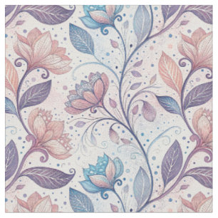 Tissu Motif de peinture abstraite aquarelle florale past