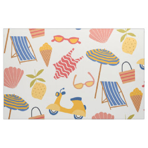 Tissu Motif de plage d'été italien La dolce Vita
