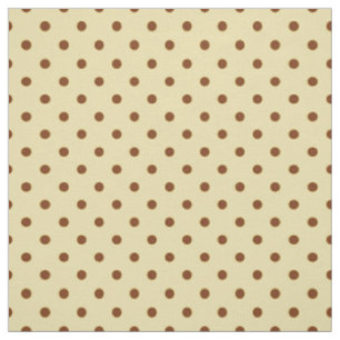 Tissu Motif de point tacheté de polka de brun élégant