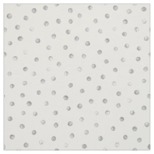 Tissu Motif de points de confettis de blanc gris