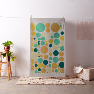 Tissu Motif de points de polka de couleur rétro