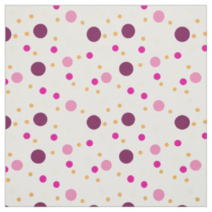 Tissu Motif de points violet et rose