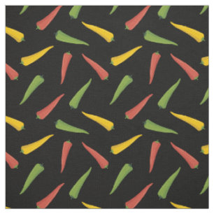 Tissu Motif de poivrons colorés
