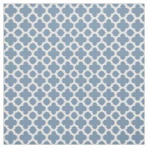 Tissu Motif de Quatrefoil blanc Ikat blanc gris-gris fum