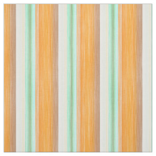 Tissu Motif de rayures d'aquarelle de turquoise de jaune