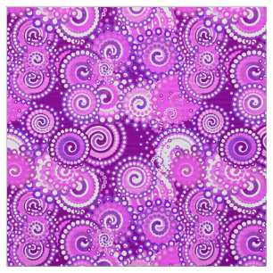 Tissu Motif de remous de fractale, nuances de pourpre