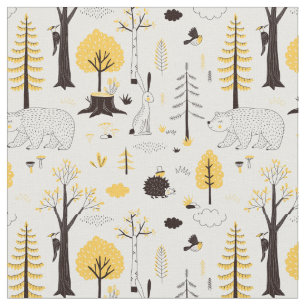 Tissu Motif de scène de Golden Woods