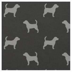 Tissu Motif de silhouettes de beagle