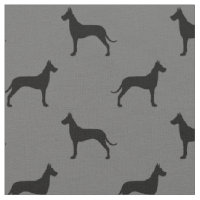Motif de silhouettes de chien de great dane gris