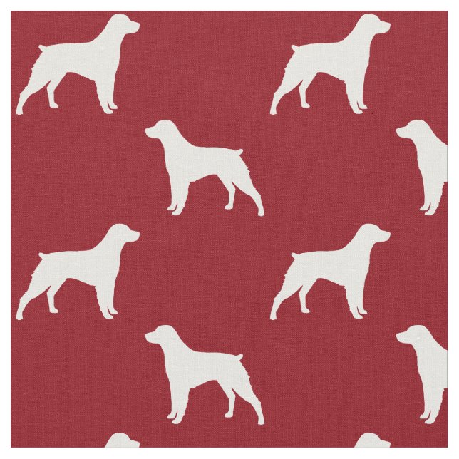 Tissu Motif de silhouettes de chien de la Bretagne (Fermer)