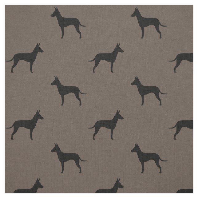 Tissu Motif de silhouettes de Manchester Terrier (Échantillon)