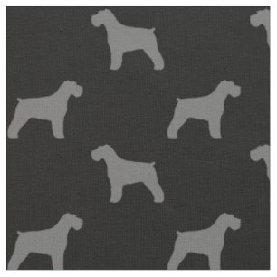 Tissu Motif de silhouettes de Schnauzer