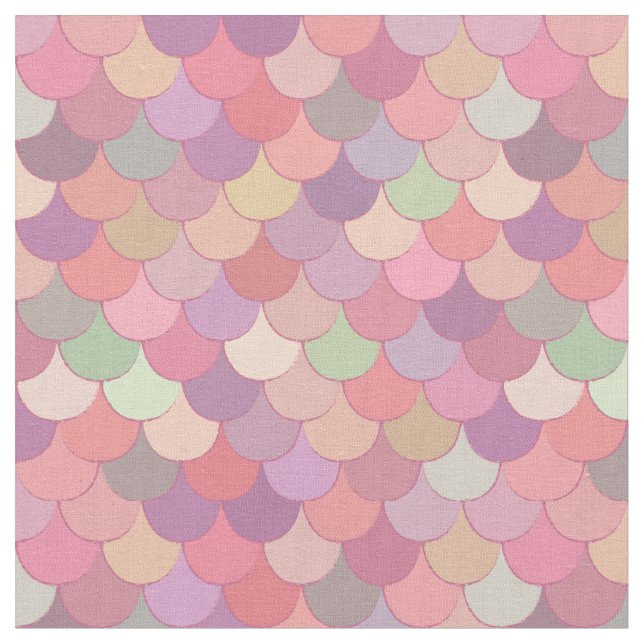 Tissu Motif de sirène rose (Fermer)