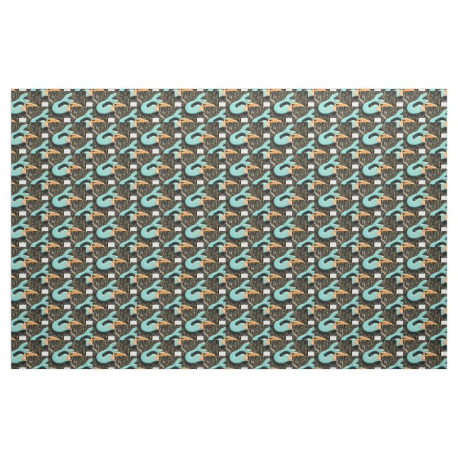 Tissu motif de sirènes de bleu-queue (Yard)