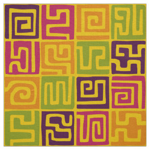 Tissu Motif de style Kuba 071019 - Couleurs