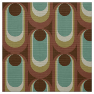 Tissu motif de style rétro des années 60