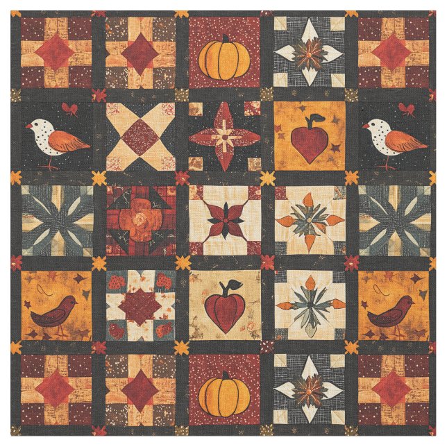Tissu Motif de surface composée en Patchwork Automne Rus (Fermer)