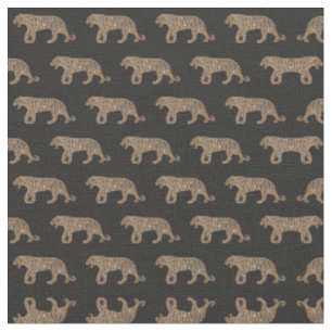 Tissu Motif de tigre de Parties scintillant noir fashion