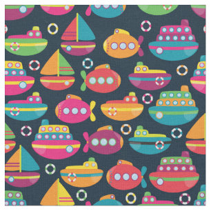 Tissu Motif de transport d'océan