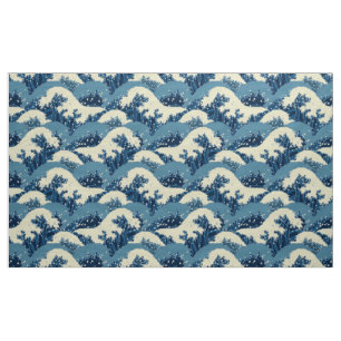Tissu Motif de vague japonais