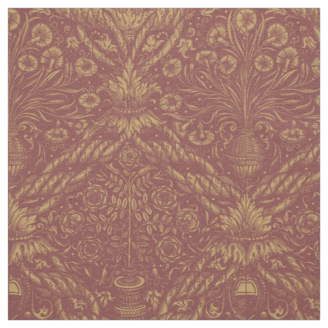 Tissu Motif de vase de fleurs de l'ère de la Renaissance (Échantillon)