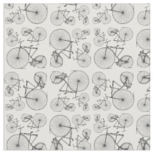 Tissu Motif de vélo classique à bicyclette rétro