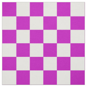 Tissu Motif de vérification À damiers blanc violet