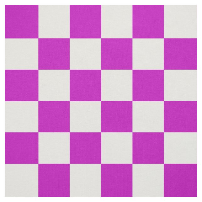 Tissu Motif de vérification À damiers blanc violet (Échantillon)