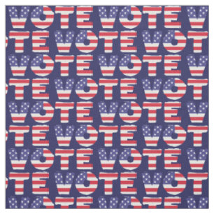 Tissu Motif de vote des lettres pleines du drapeau amér