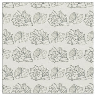 Tissu Motif décoratif de coquilles