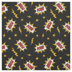 Tissu Motif d'effet sonore de bande dessinée