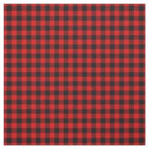Tissu Motif des Carrés de Tartan en rouge noir