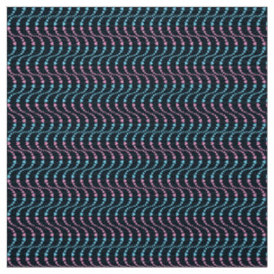 Tissu Motif des Coeurs Colorés Vavy en rose et bleu