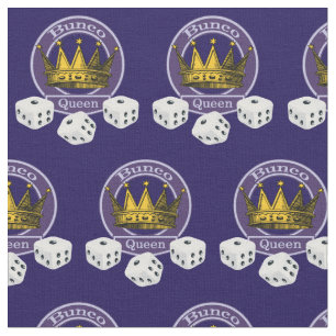 Tissu Motif des dés de la couronne de la reine de Bunco