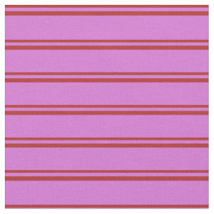 Tissu Motif des rayures rouge et orchidée